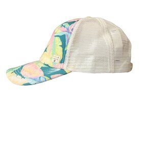 Billabong Womens Tropical Print Trucker Hat w/ Adjustable Snapback & Mesh Panels